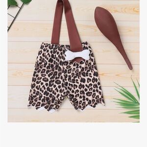 Leopard Print Pet caveman outfit
